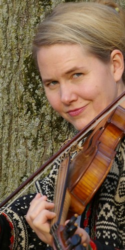 Sarah playing fiddle